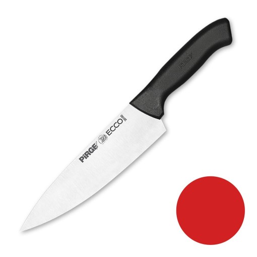 Нож поварской 19 см красная ручка Pirge