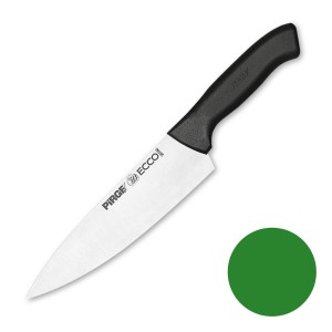 Нож поварской 19 см зеленая ручка Pirge