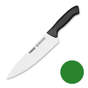 Нож поварской 21 см зеленая ручка Pirge