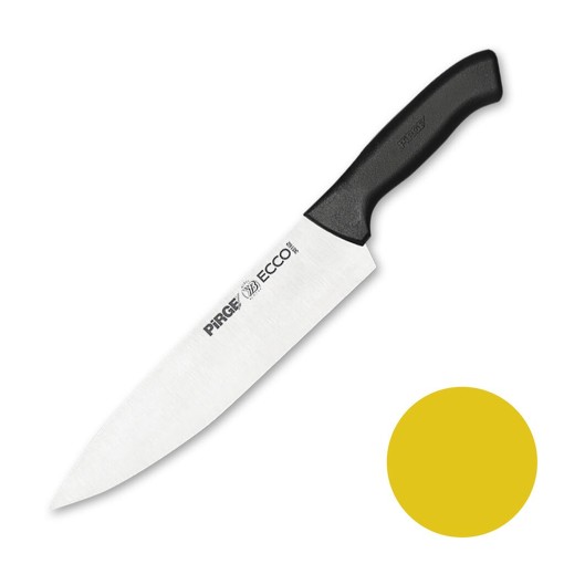 Нож поварской 23 см желтая ручка Pirge