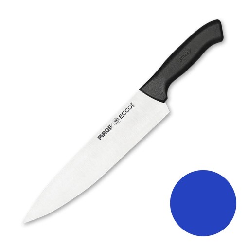 Нож поварской 25 см синяя ручка Pirge