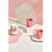 Чашка чайная 200мл и блюдце, светло розовый и розовый, Skallop, Kutahya [2]