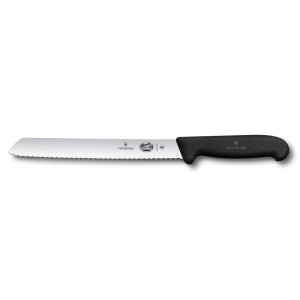 Нож для хлеба 21 см фиброкс ручка черная Victorinox Fibrox 