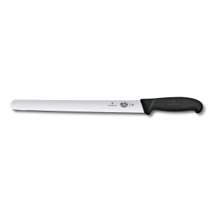 Нож для нарезки ломтиками 30 см черная фиброкс ручка Victorinox Fibrox