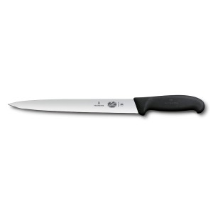 Нож для нарезки 25 см черная фиброкс ручка Victorinox Fibrox