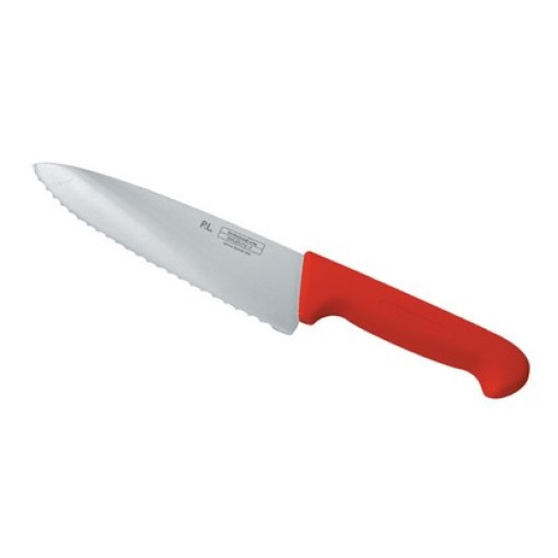Нож поварской 20 см волнистое лезвие PRO-Line красная ручка P.L. Proff Cuisine